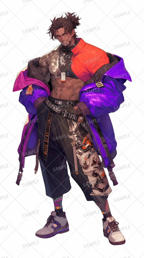 【ファンタジー】褐色のワイルドな男性_立ち絵