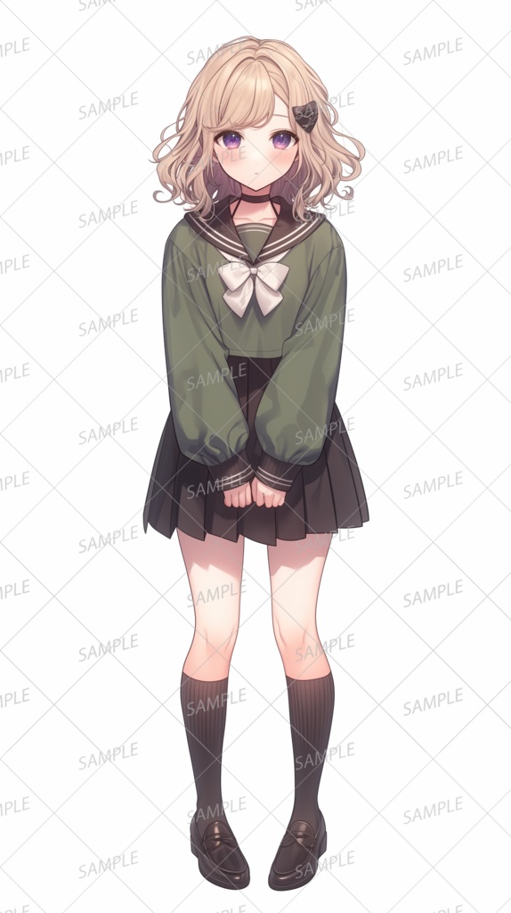 【学園】金髪の清楚な女子学生_立ち絵