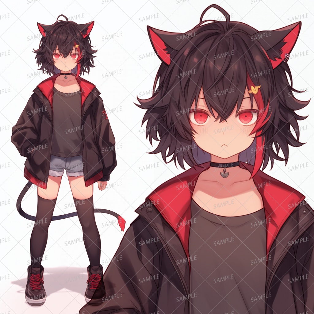 【獣人】ジト目のケモ耳幼女_立ち絵