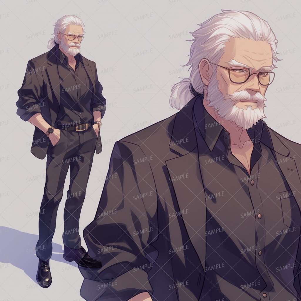 【私服】スーツの老人_立ち絵