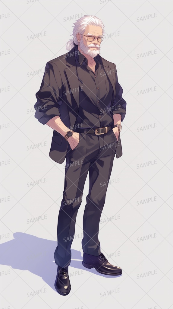 【私服】スーツの老人_立ち絵