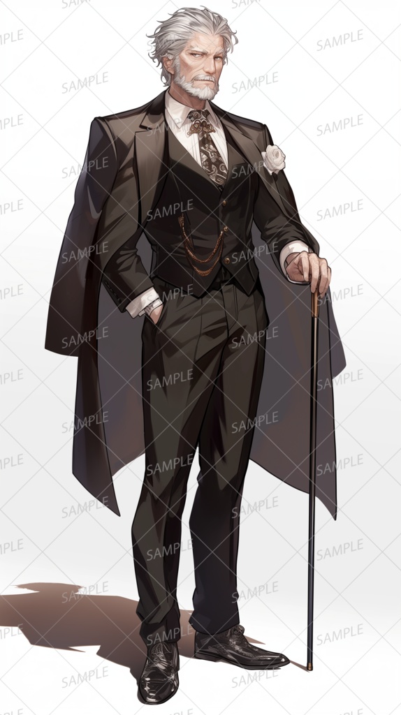 【ファンタジー】紳士な老人_立ち絵