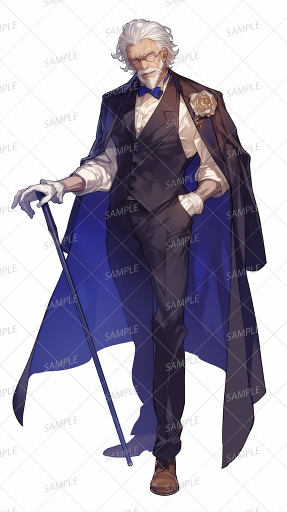 【ファンタジー】使用人の老人_立ち絵