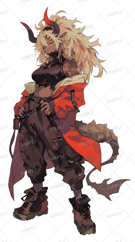 【獣人】鬼の少女_立ち絵