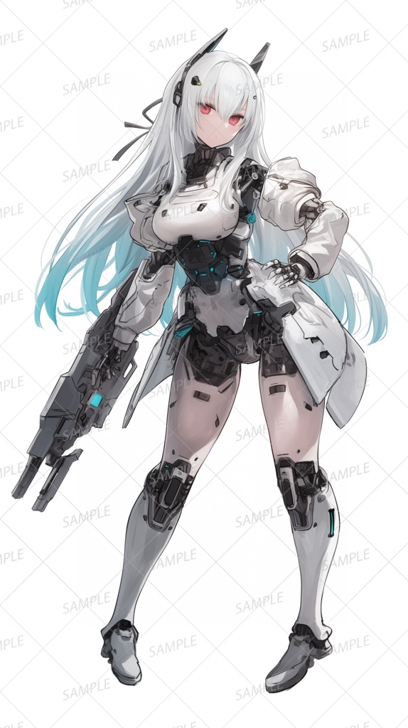 【メカ】武装したアンドロイド少女_立ち絵