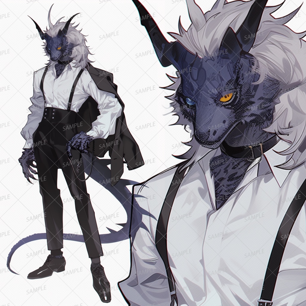 【獣人】紳士なリザードマン_立ち絵
