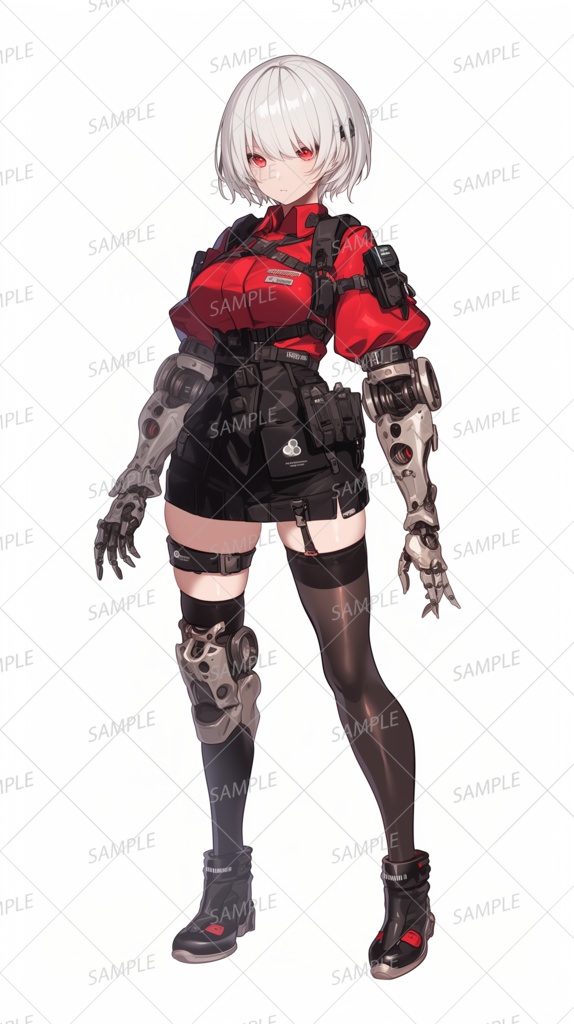少女の絵画(ショートヘア) オリジナル 【汎用立ち絵素材サンプル】黒髪セーラー服少女