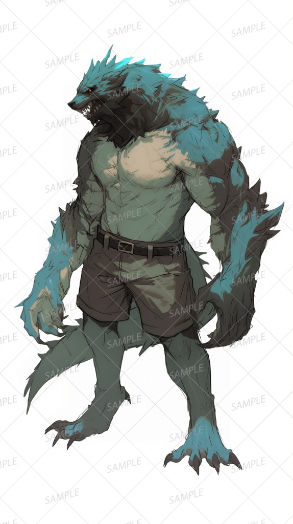【獣人】獰猛なビーストの男性_立ち絵