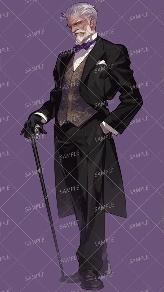 【ファンタジー】謎の老人紳士_立ち絵