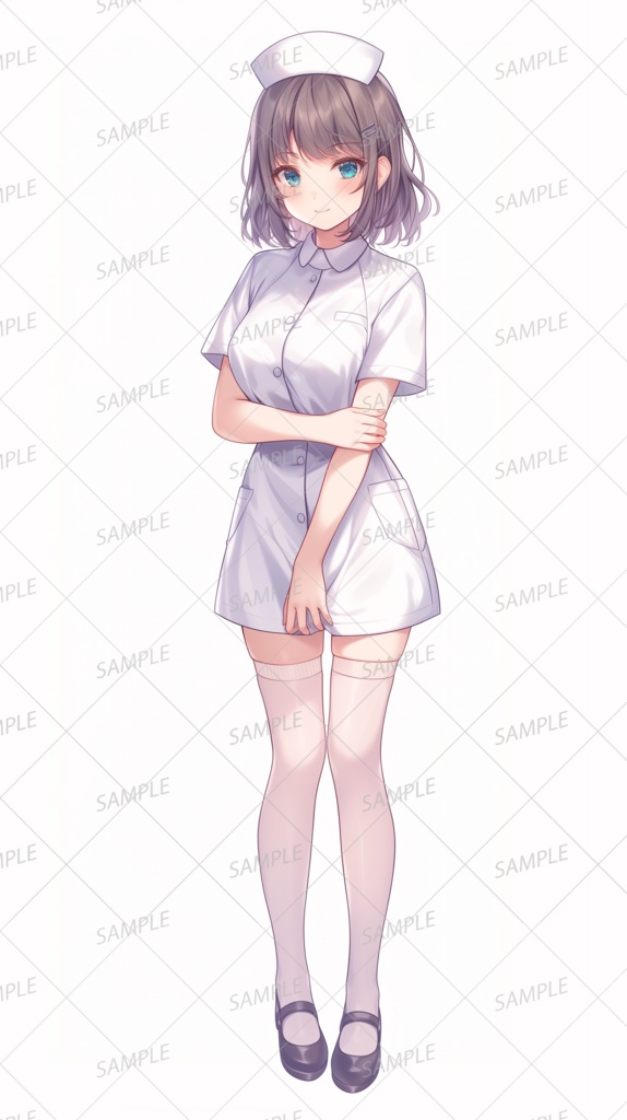 【仕事】ナース服の若い女性_立ち絵