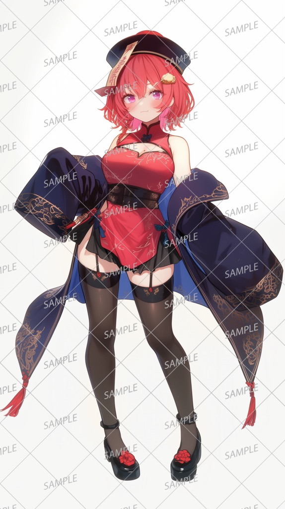 【ハロウィン】赤い髪のキョンシーの少女_立ち絵