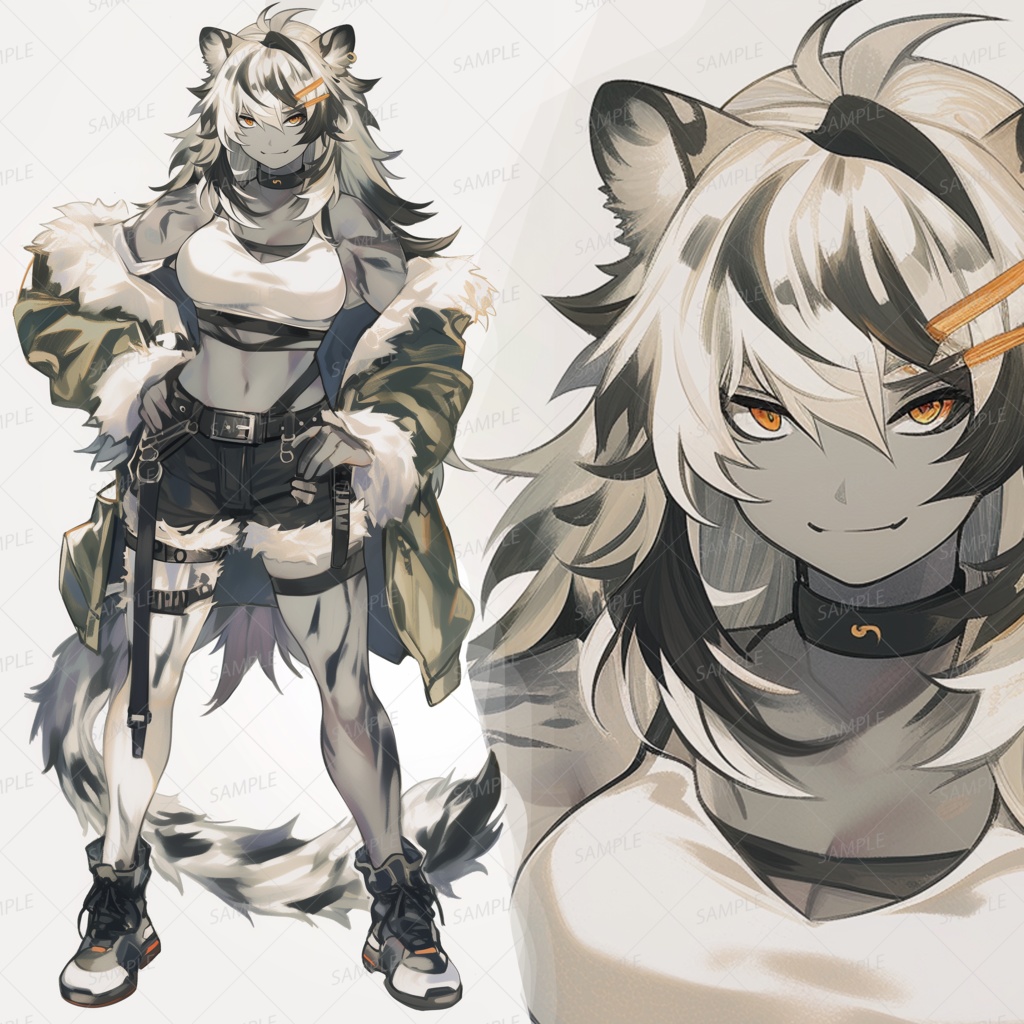 【獣人】トラの美女_立ち絵