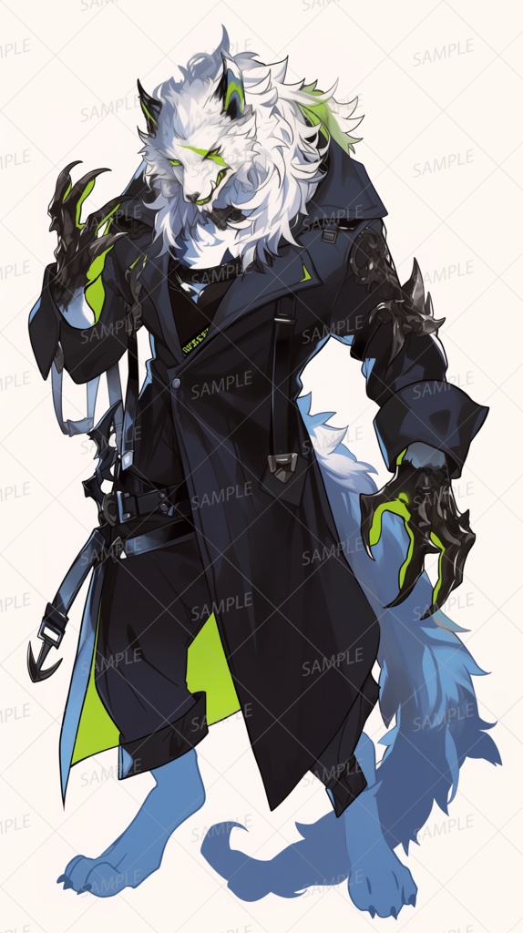 【獣人】コートを着たウルフの獣人_立ち絵