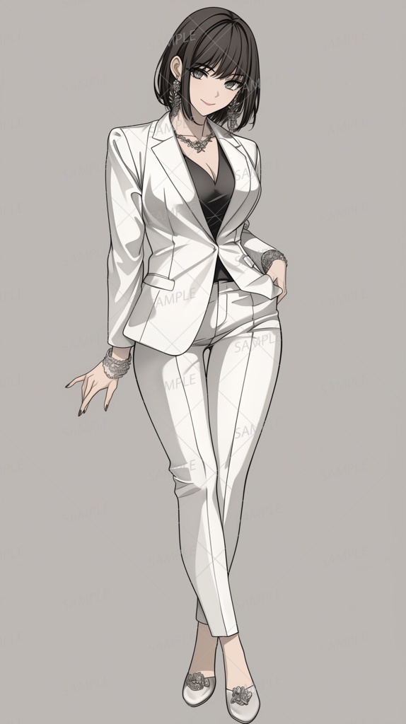 【セット】白いスーツの特別部隊_立ち絵【単品OK】