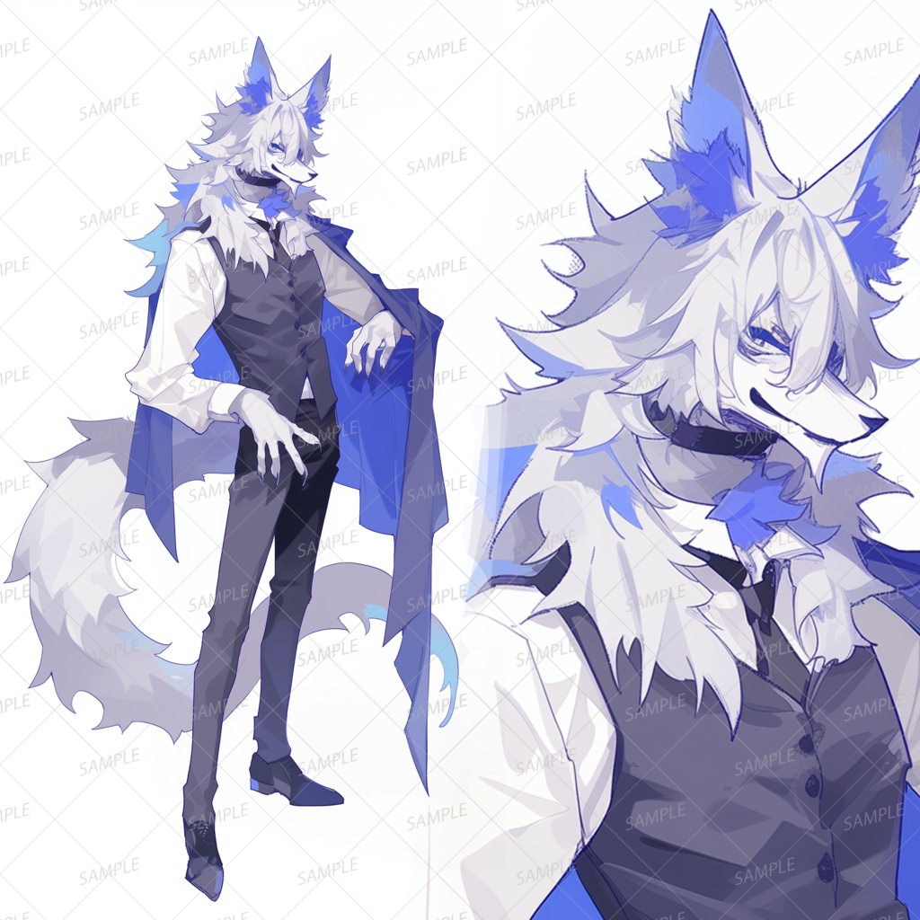 【獣人】貴族の狼王子_立ち絵