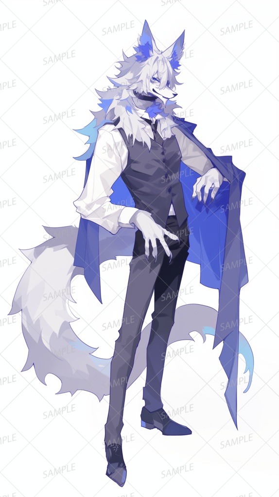 【獣人】貴族の狼王子_立ち絵