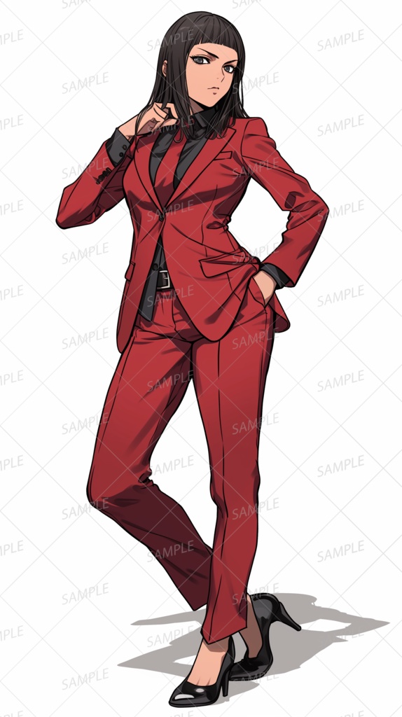 【セット】赤いスーツの特別部隊_立ち絵【単品OK】