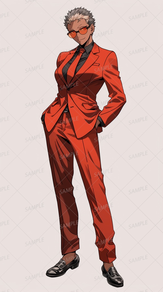 【セット】赤いスーツの特別部隊_立ち絵【単品OK】