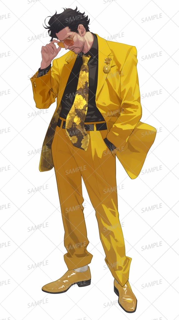 【セット】黄色いスーツの特別部隊_立ち絵【単品OK】