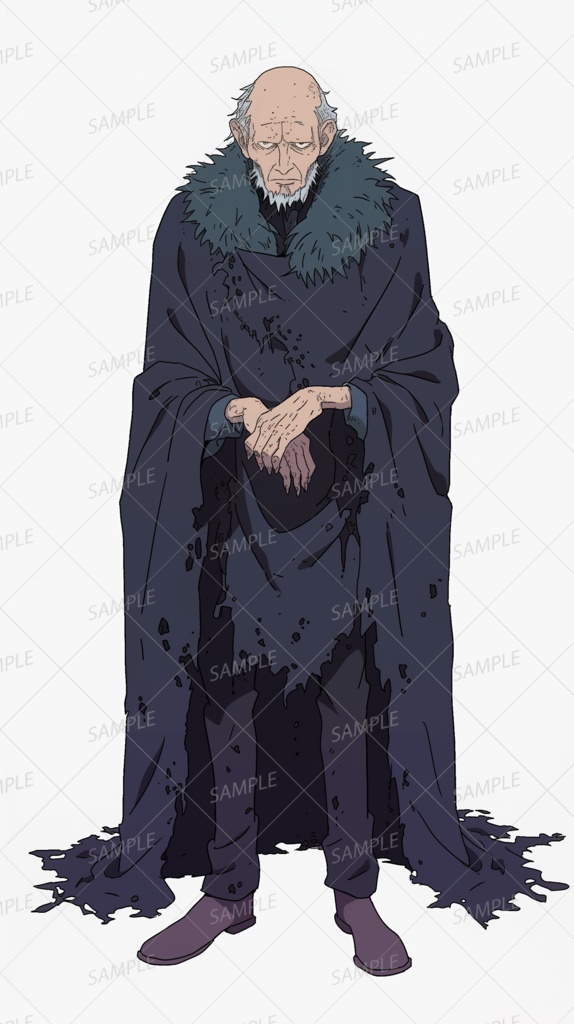 【ファンタジー】黒衣の不気味な老人_立ち絵