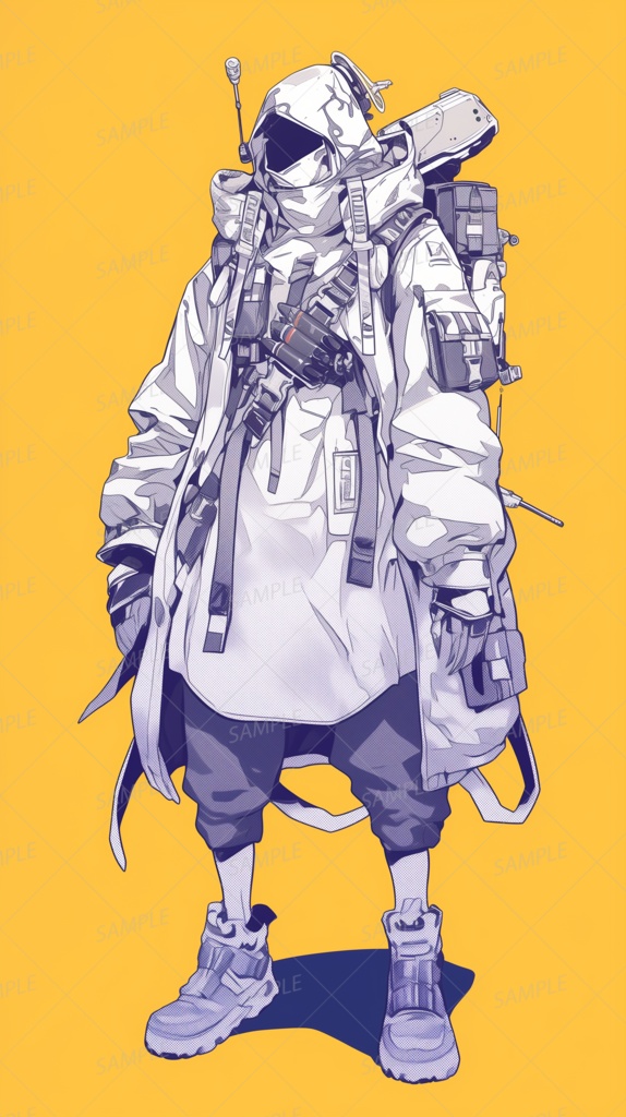 【メカ】白い防護服のサバイバー_立ち絵