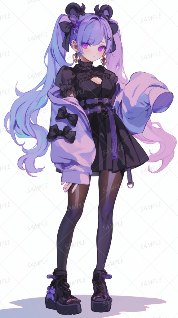 【私服】紫色ツインテールのゴシック少女_立ち絵