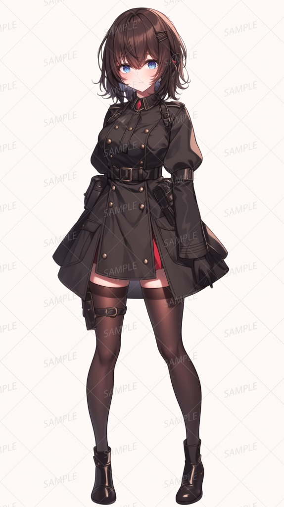 【ファンタジー】大人びた軍服少女_立ち絵