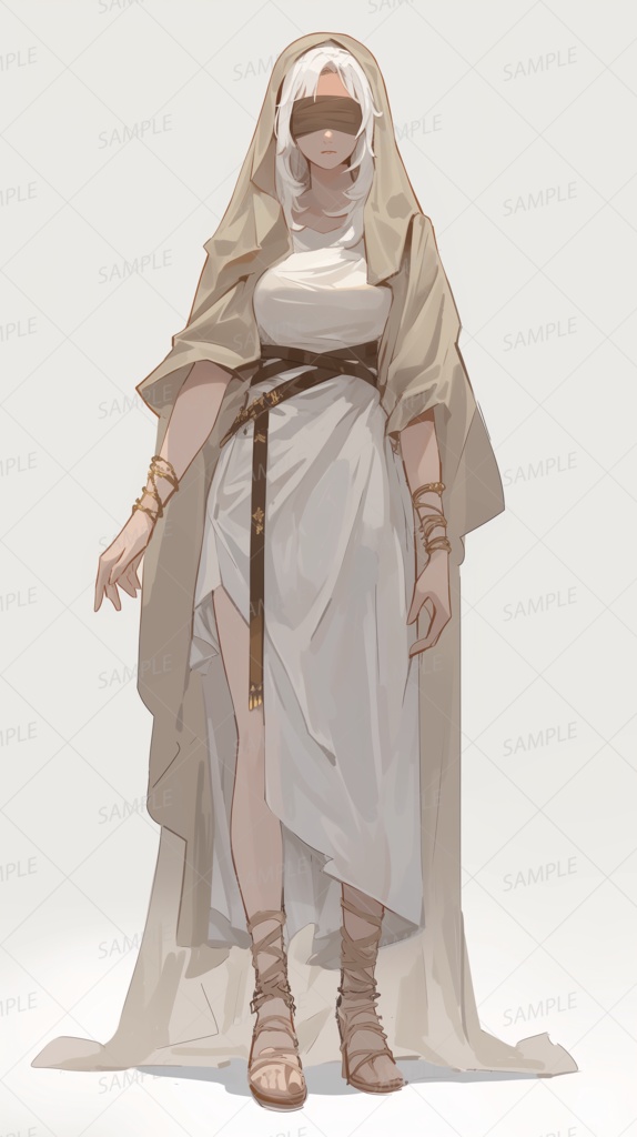【ファンタジー】目隠しの巫女_立ち絵