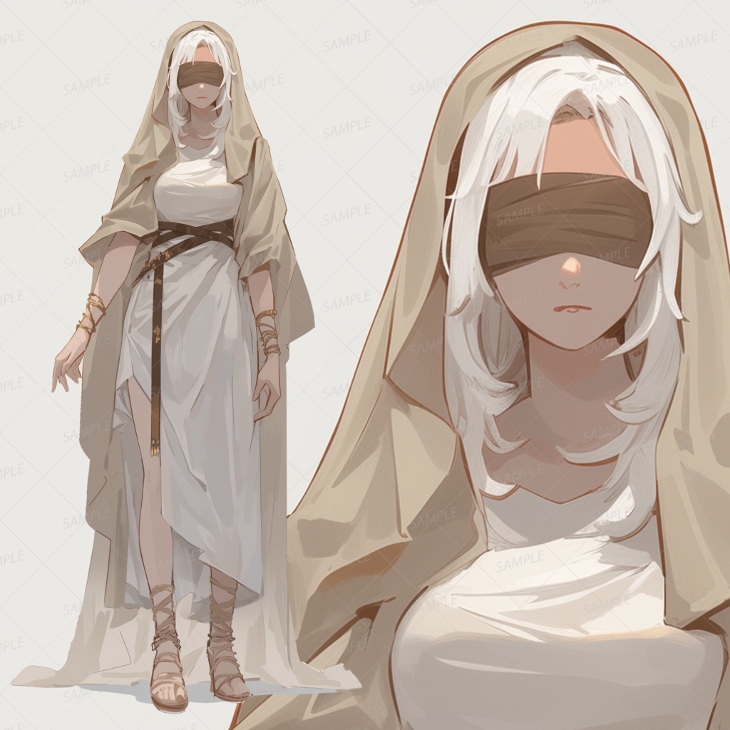 【ファンタジー】目隠しの巫女_立ち絵