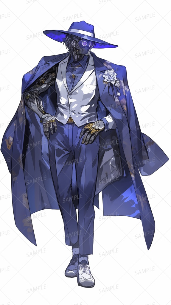 【ファンタジー】紳士な男性型ロボット_立ち絵