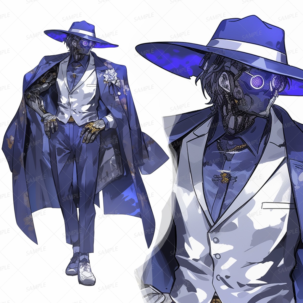 【ファンタジー】紳士な男性型ロボット_立ち絵