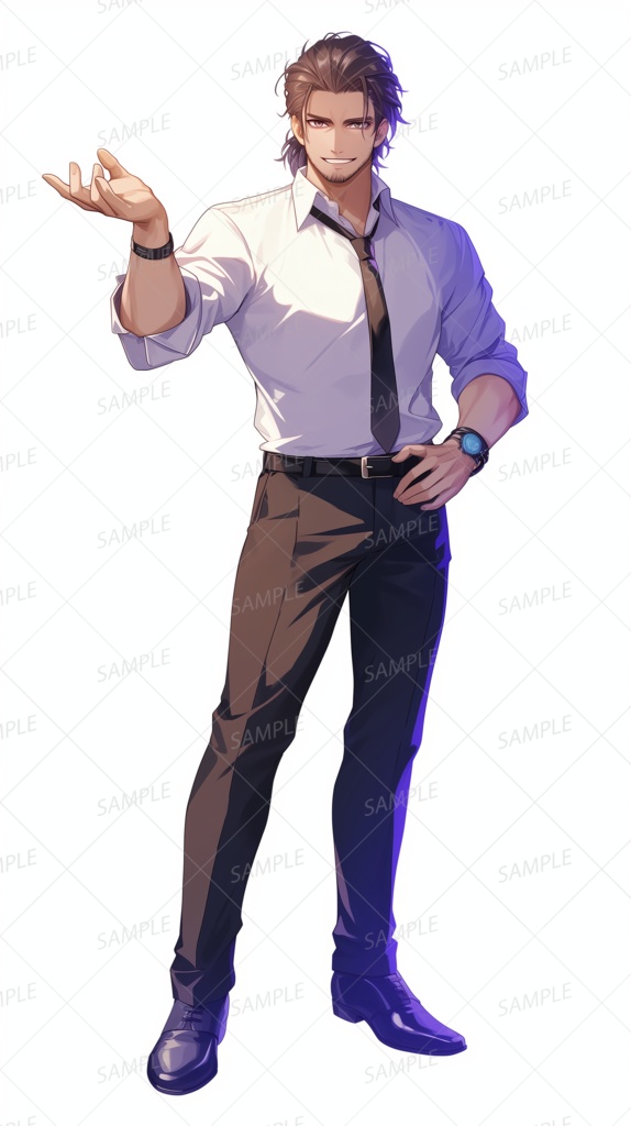 【仕事】腕まくりが似合うスーツの好青年_立ち絵