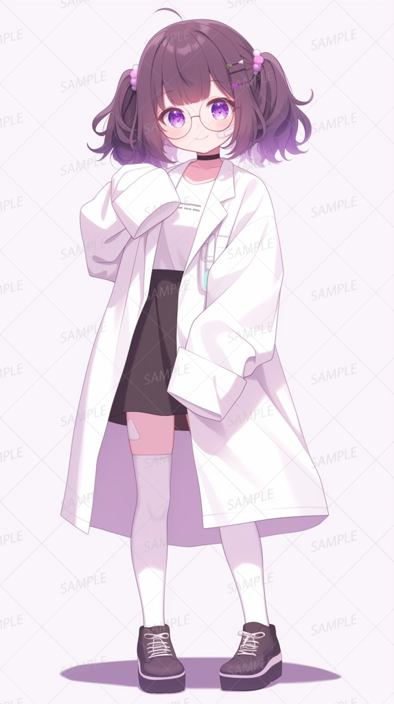 【仕事】白衣を着たツインテールの天才幼女_立ち絵