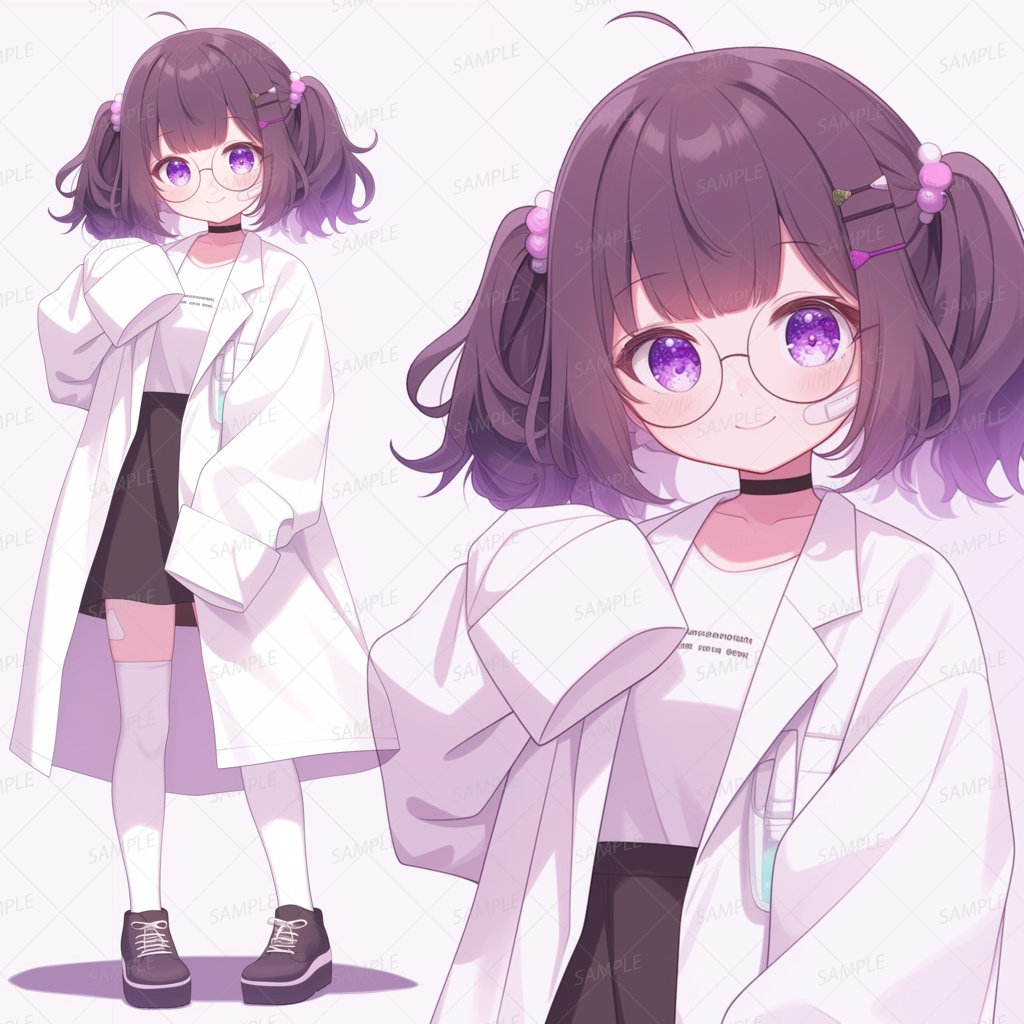 【仕事】白衣を着たツインテールの天才幼女_立ち絵