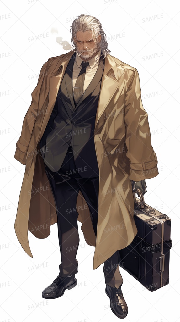 【仕事】トレンチコートを纏う銀髪の諜報員_立ち絵