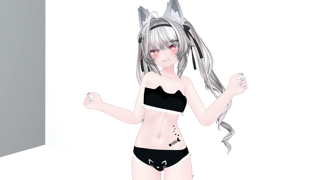 ネコ水着