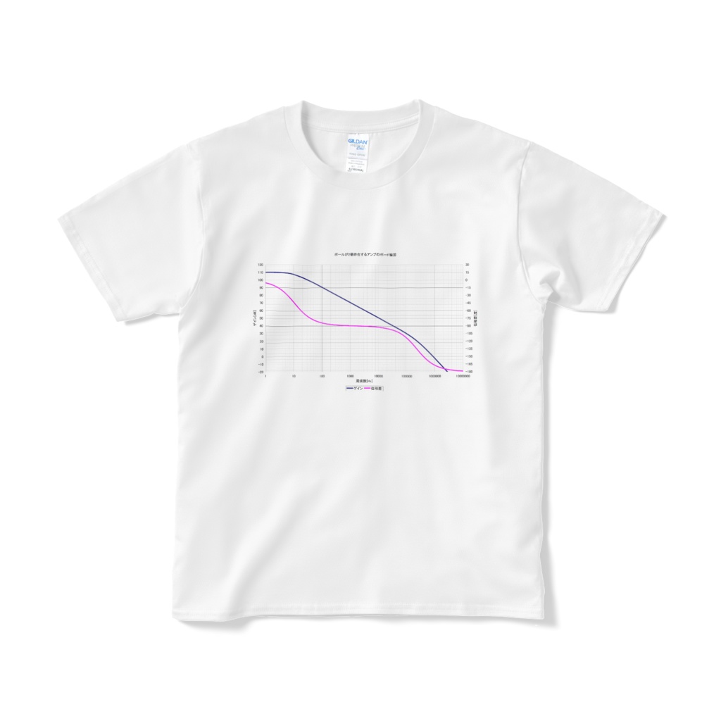 ポールが2個のアンプのボード線図 Tシャツ(両面)