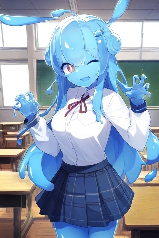 【技術書】DL版　プロンプト集　人外編８（スライム娘編４夏服Ver.）