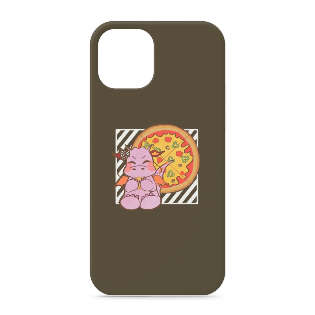 【非公式】Pizza Dragon iPhoneケースver.2 茶色ver.