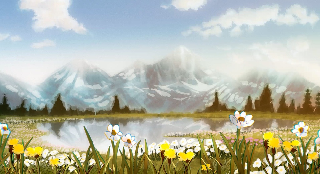 【動く動画背景素材】山の風景１
