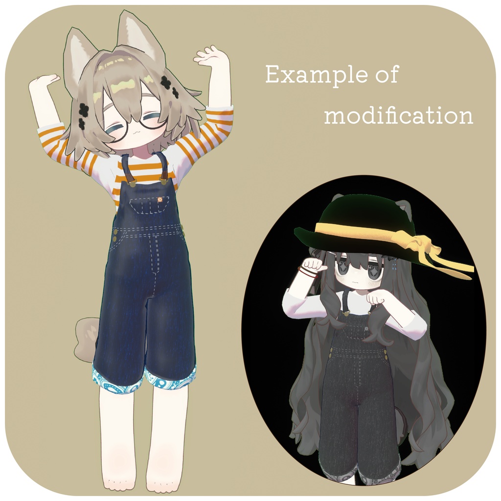 【キプフェル】O-001 クロップドオーバーオール【まめふれんず対応】