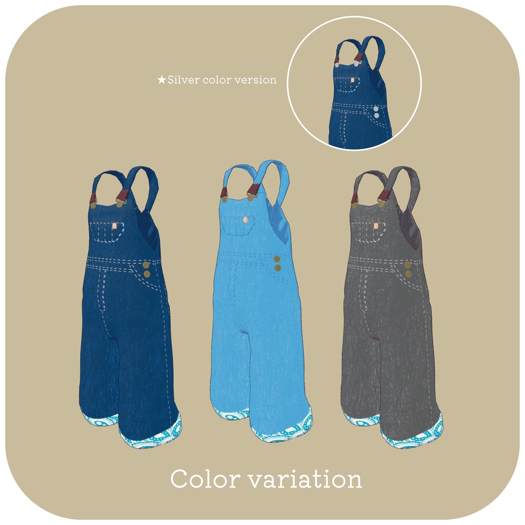 【キプフェル】O-001 クロップドオーバーオール【まめふれんず対応】