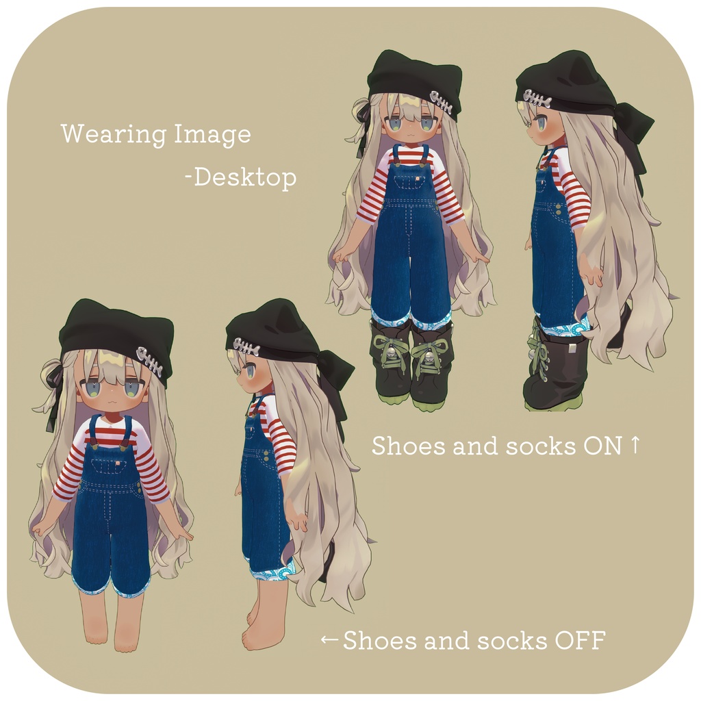 【キプフェル】O-001 クロップドオーバーオール【まめふれんず対応】