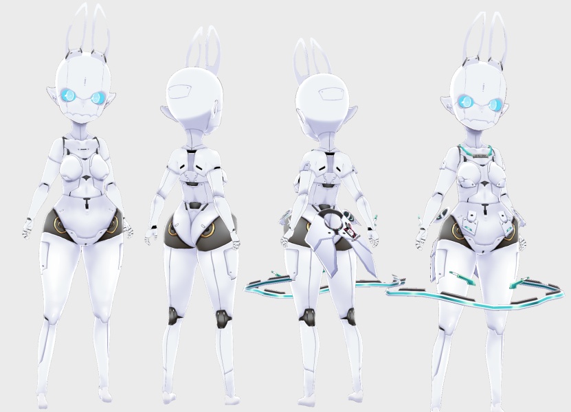 RABBITdroidちゃん【Vroid3Dモデル・テクスチャ】