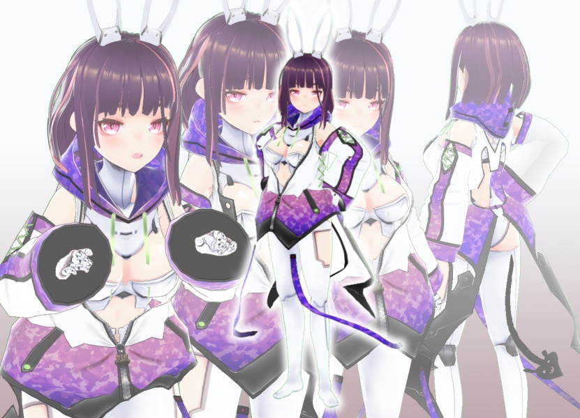 【Vroid texture】隠れうさパーカー(カラー追加)