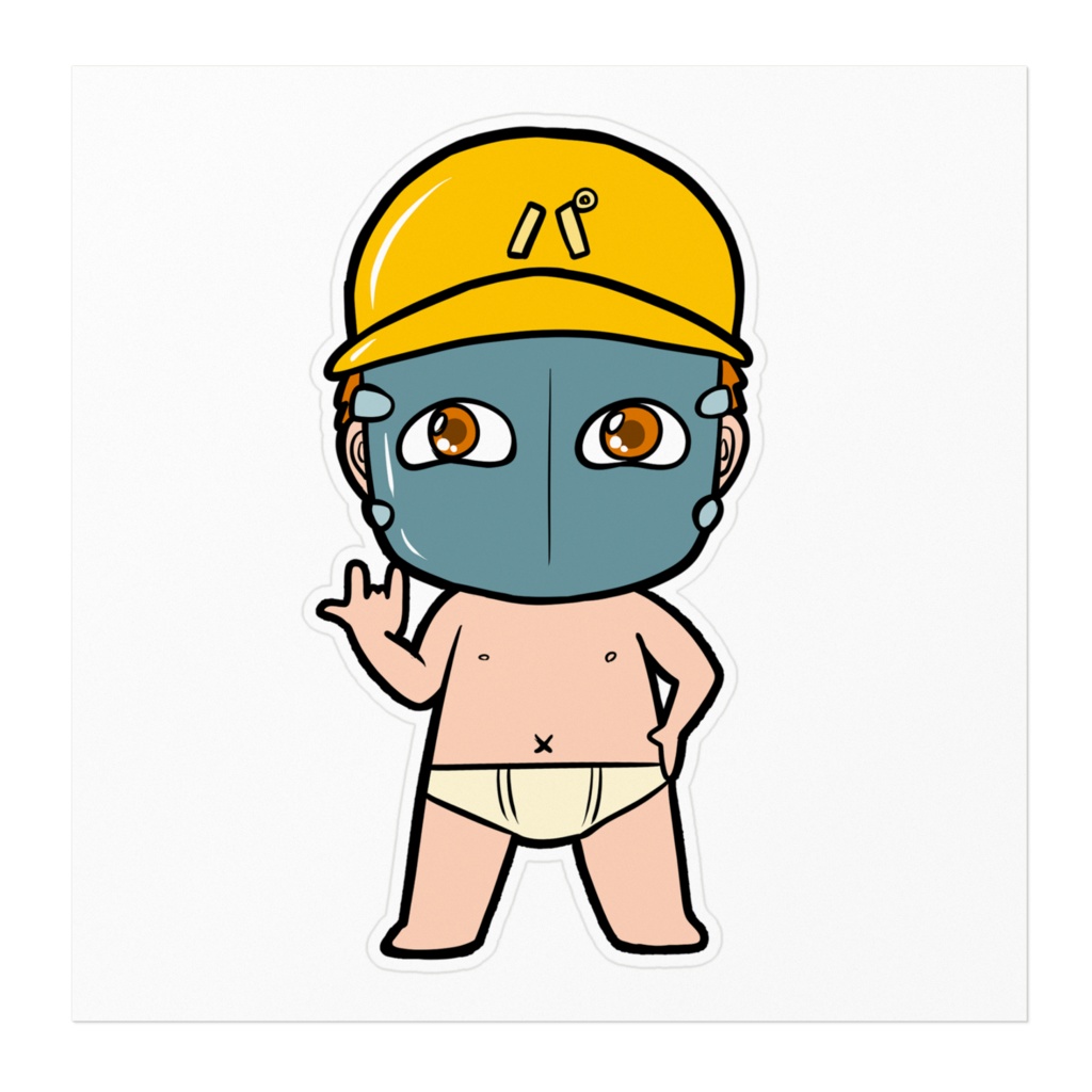 子パンツ仮面シール