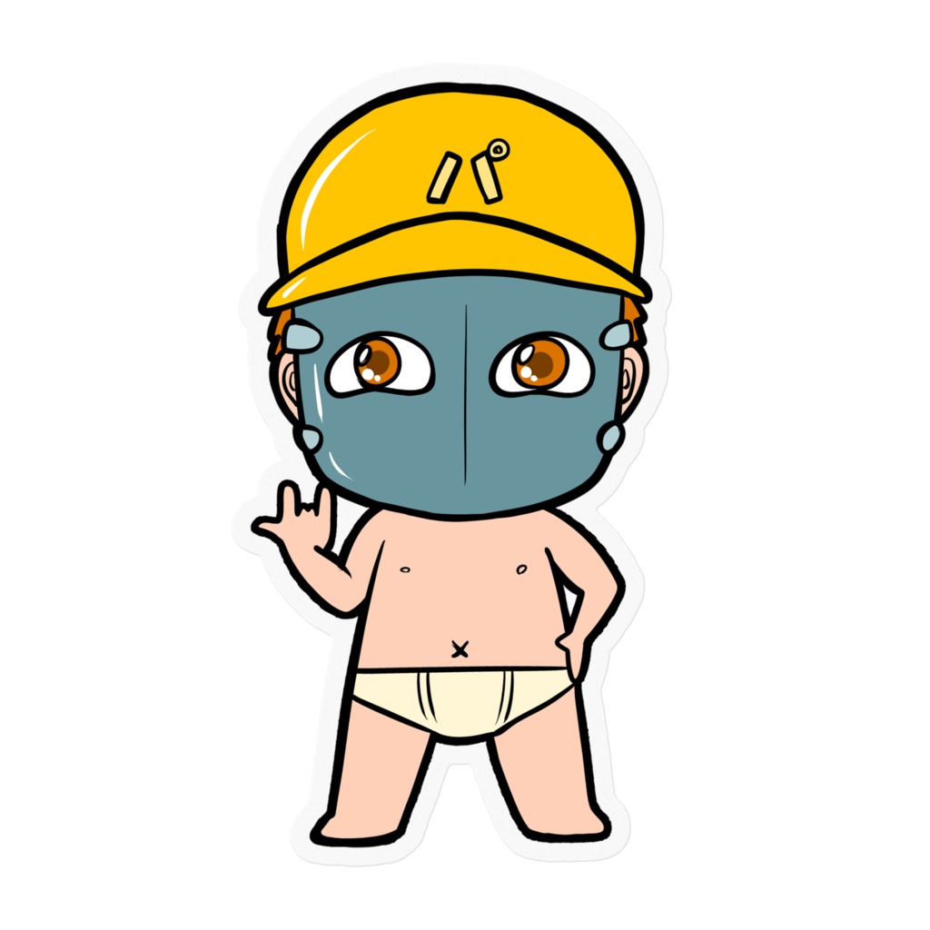 小パンツ仮面シール
