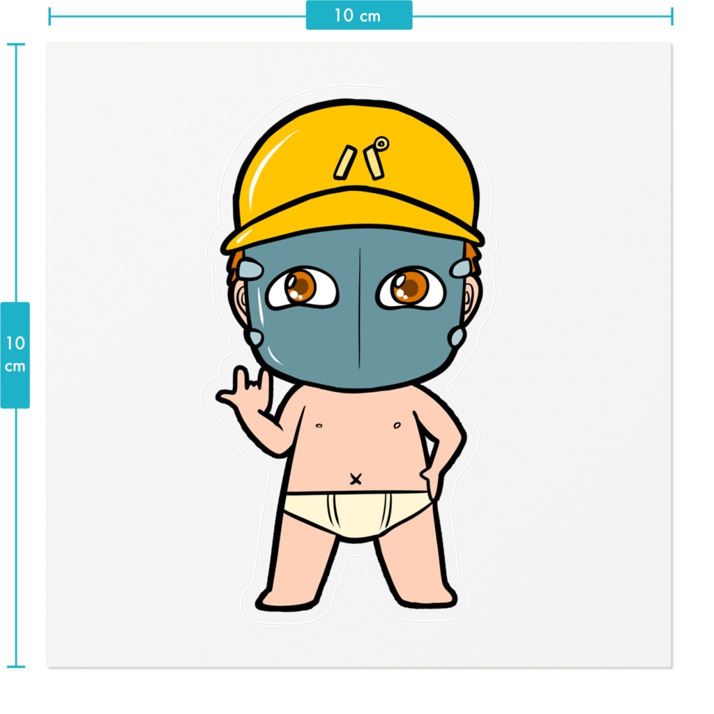 小パンツ仮面シール