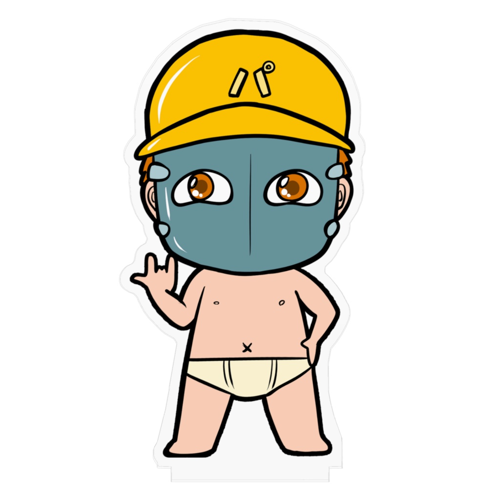 小パンツ仮面のアクリルフィギュア