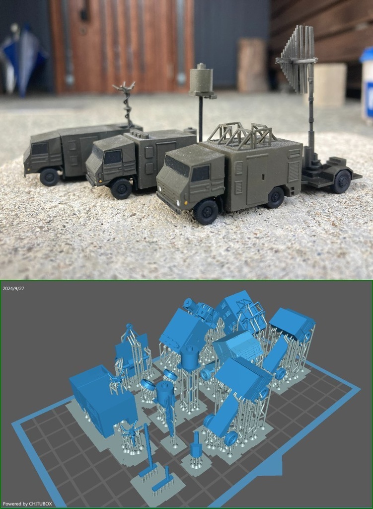 【3両セット】1/144レジンキット 陸上自衛隊　電子戦装置NEWS